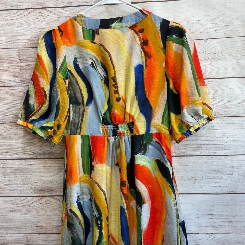 MAEVE ANTHROPOLOGIE SUSANNAH GRAPHIC ABSTRACT MAXI DRESS - Picture 7 of 12
